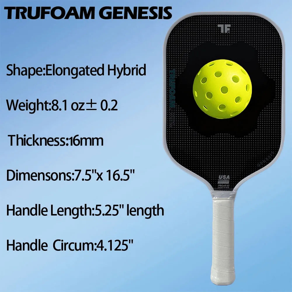 TF Genesis 3 Pickleball Paddle Hybrid – 100% Foam Core, Honeycomb-Free, 4th Gen Technology, Lightweight Durable Racket