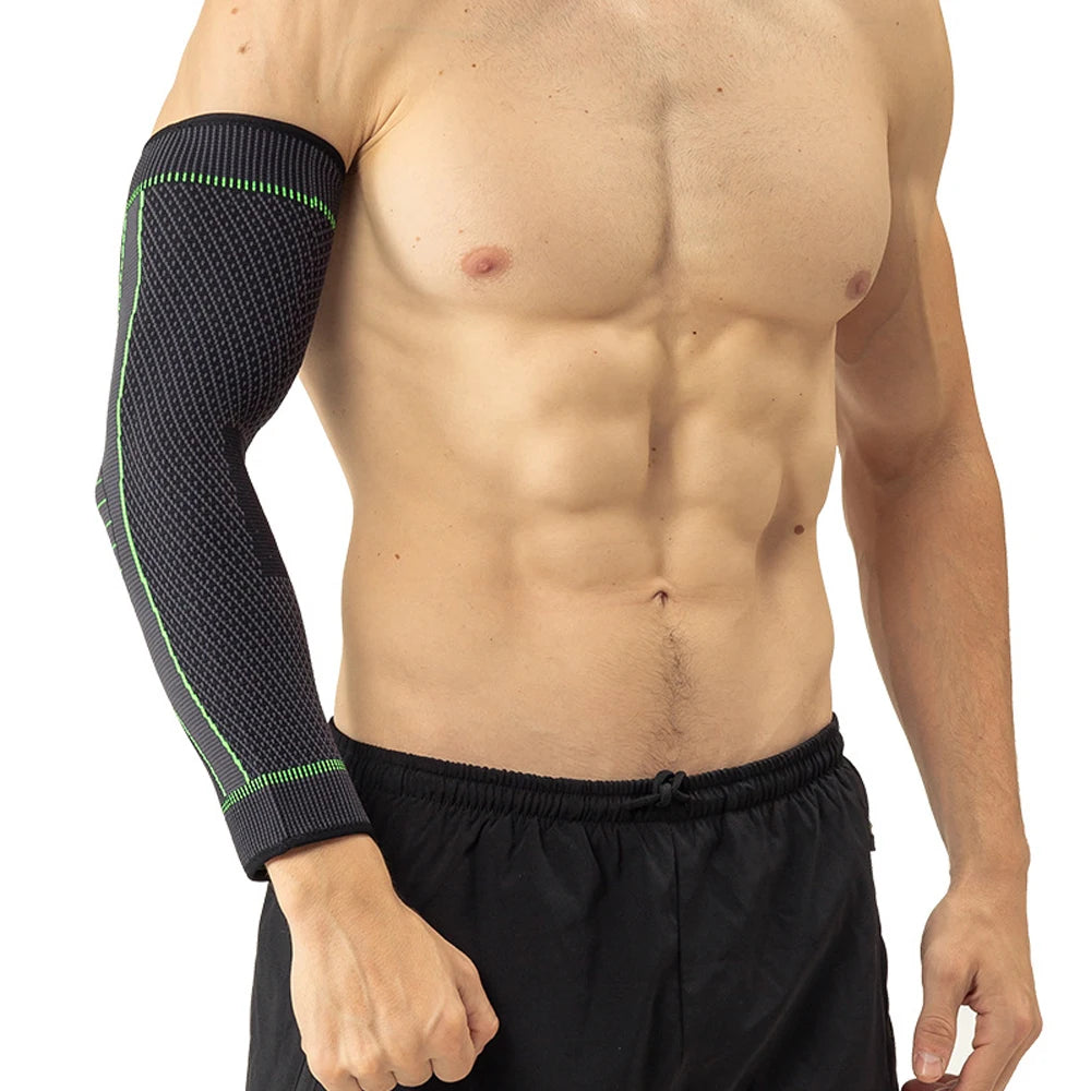 1Pc Elbow Braces Compression Arm Sleeves for Men & Women, Non-Slip Breathable Arm Support for Tendonitis, Tennis Elbow