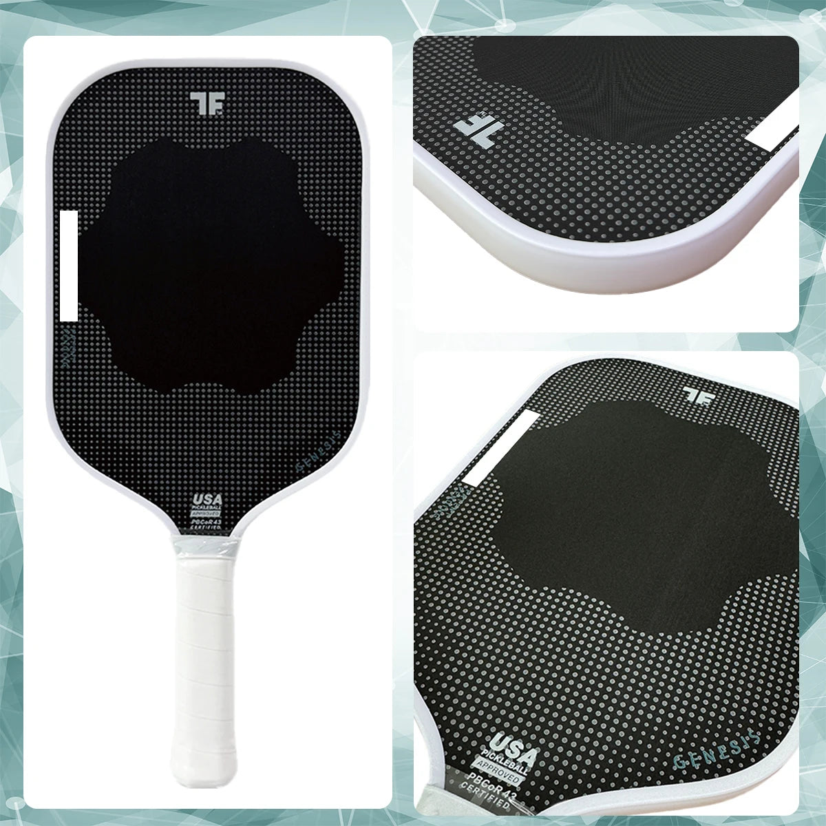 TF Genesis 3 Pickleball Paddle Hybrid – 100% Foam Core, Honeycomb-Free, 4th Gen Technology, Lightweight Durable Racket