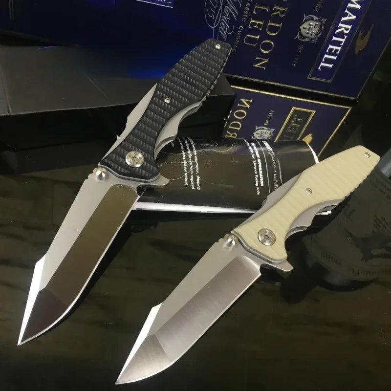 Folding ZT 0393 Knife 9Cr18MoV Blade G10 Handle Outdoor Survival Self-defense Camping Fishing Tool Pocket Knife With Pocket Clip