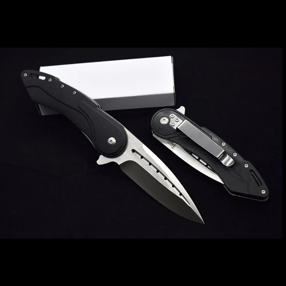 Pocket Folding Knife D2 Steel G10 Handle Outdoor Military Knife Camp Survival Fishing  Hunting Tactical EDC Navaja Jackknife