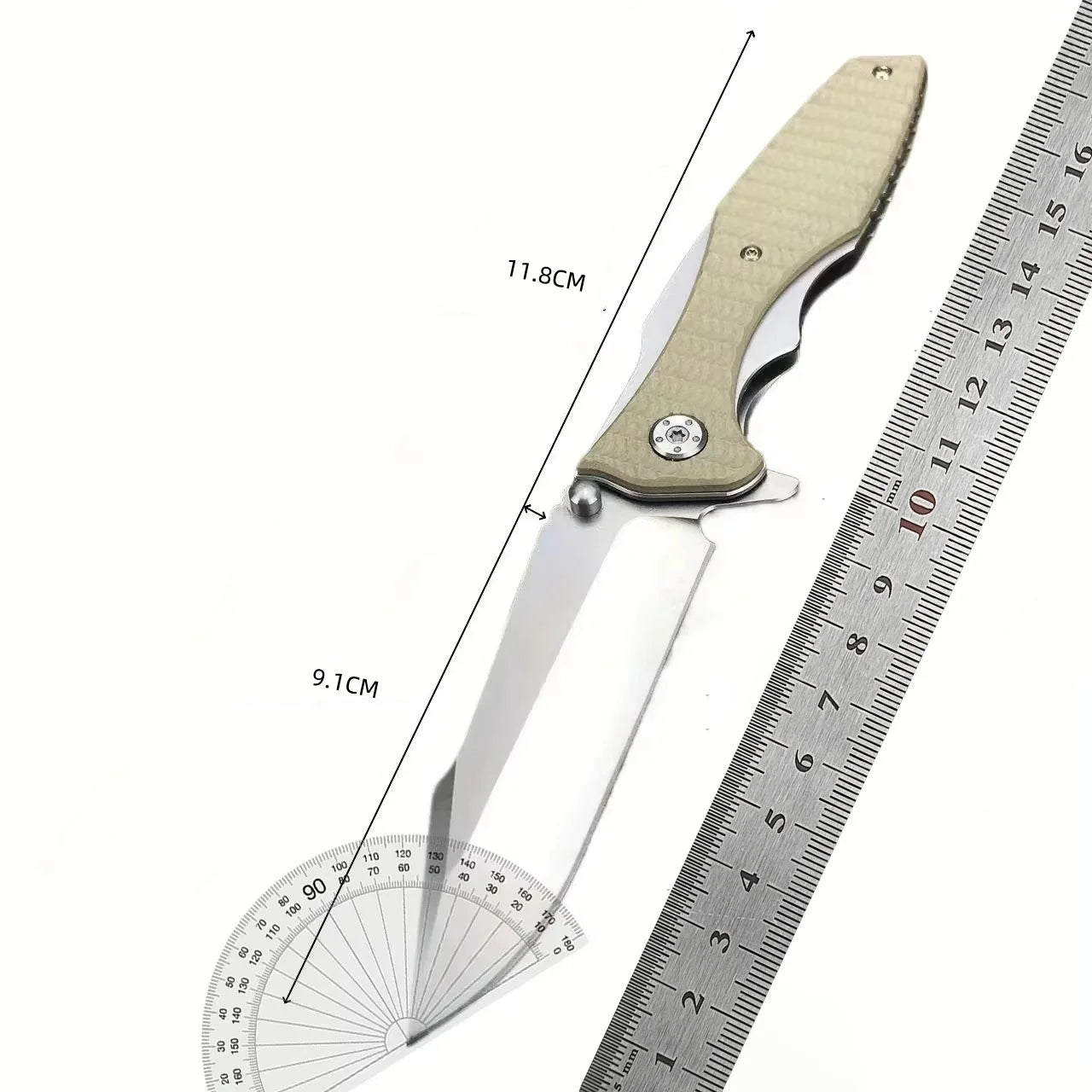 Folding ZT 0393 Knife 9Cr18MoV Blade G10 Handle Outdoor Survival Self-defense Camping Fishing Tool Pocket Knife With Pocket Clip