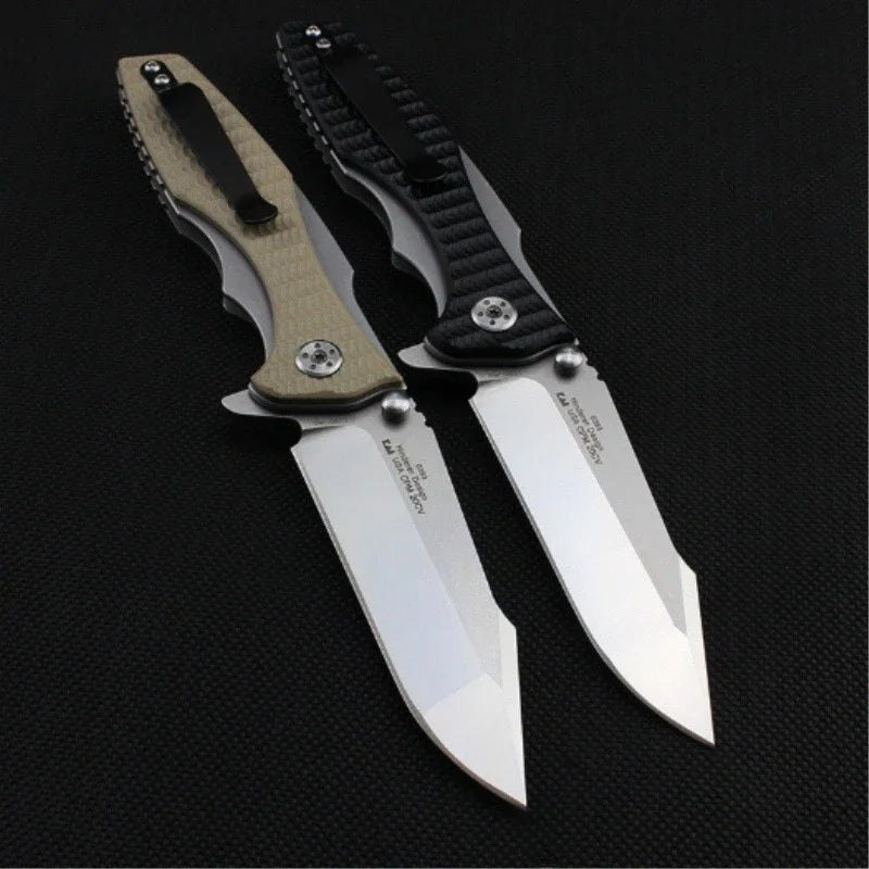 Folding ZT 0393 Knife 9Cr18MoV Blade G10 Handle Outdoor Survival Self-defense Camping Fishing Tool Pocket Knife With Pocket Clip