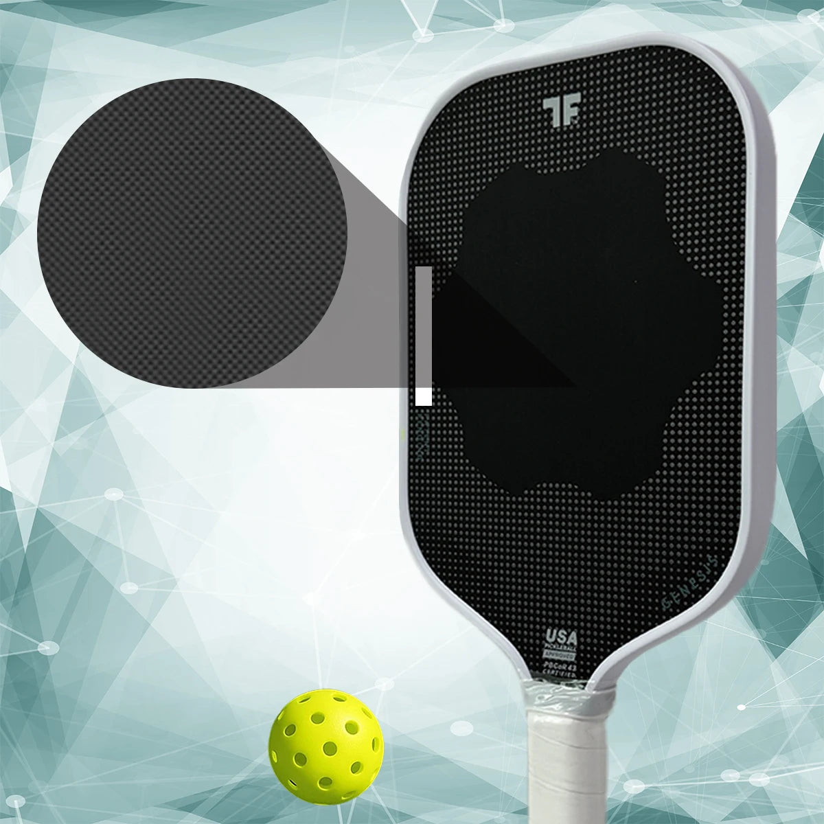 TF Genesis 3 Pickleball Paddle Hybrid – 100% Foam Core, Honeycomb-Free, 4th Gen Technology, Lightweight Durable Racket