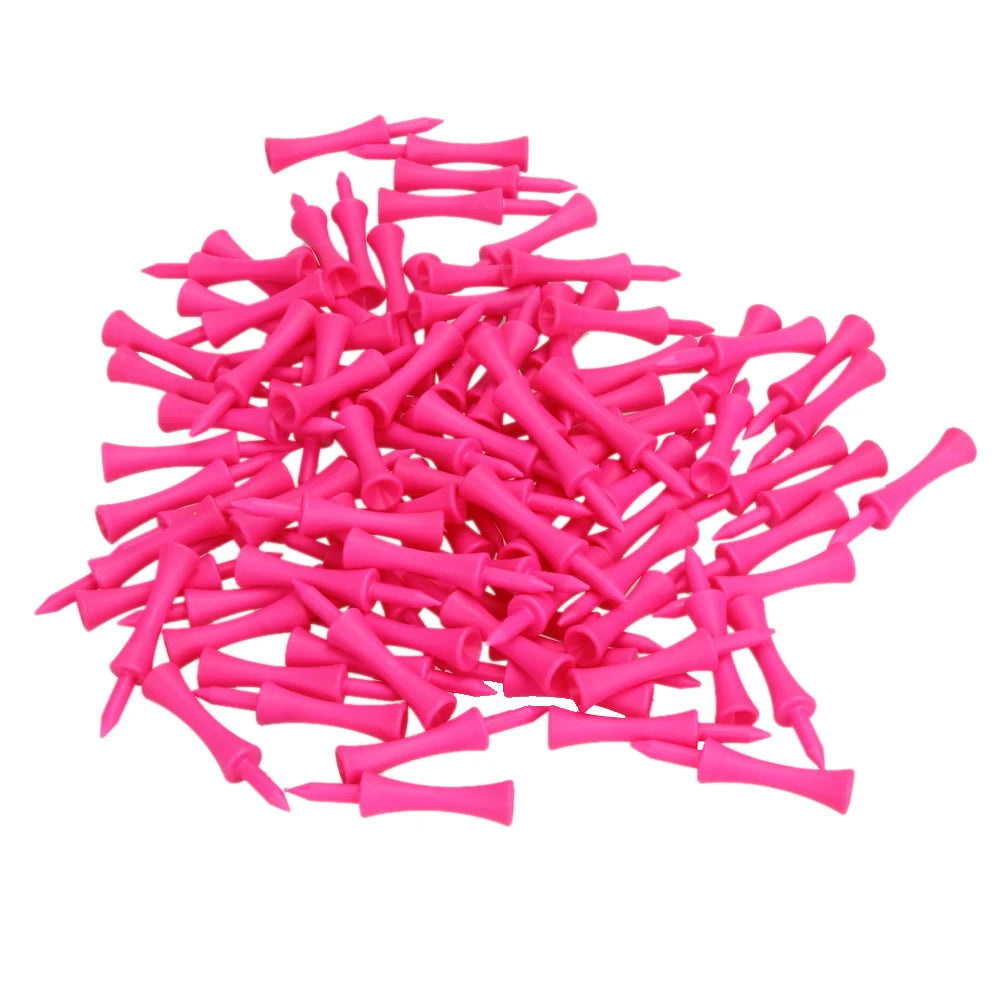 100-1000Pcs Step Down Plastic Pink Golf Tees Bulk Supplies Accessories Plastic Castle Step Grad Golf Tees up Height 39mm