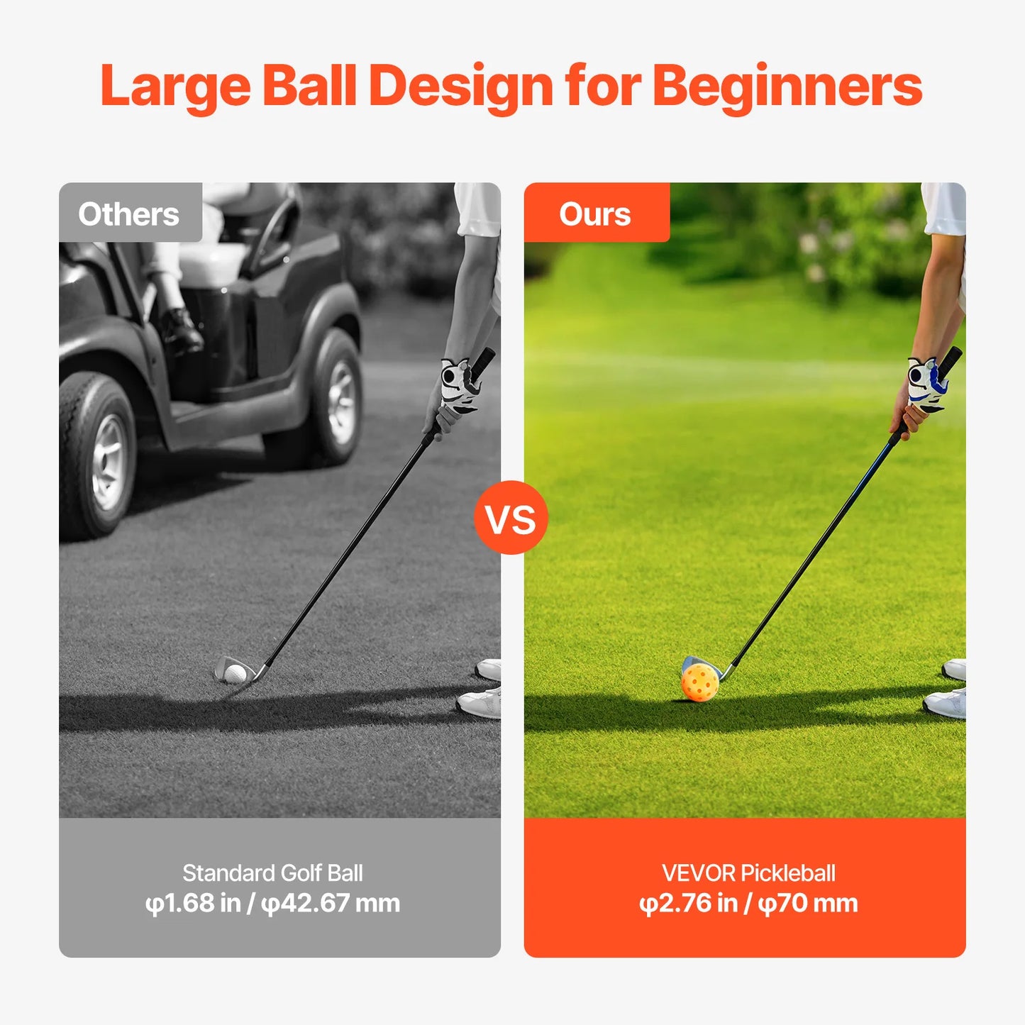 SucceBuy 3/6/9 Hole Kids Backyard Golf Game Portable Bucket Golf Course Practice Chipping Games for Family Outdoor Sports Toys