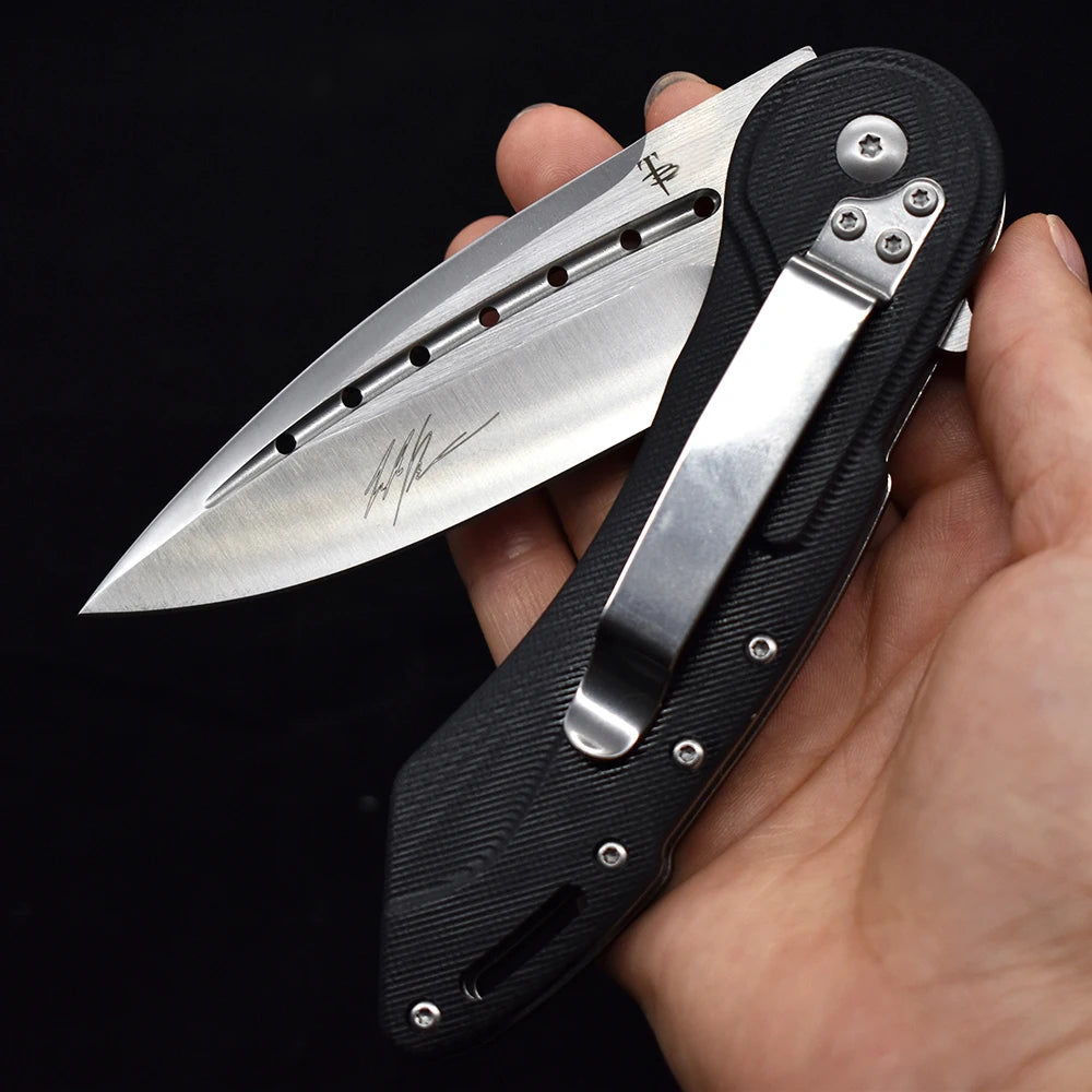 Pocket Folding Knife D2 Steel G10 Handle Outdoor Military Knife Camp Survival Fishing  Hunting Tactical EDC Navaja Jackknife